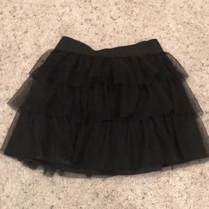 Black frilly skirt